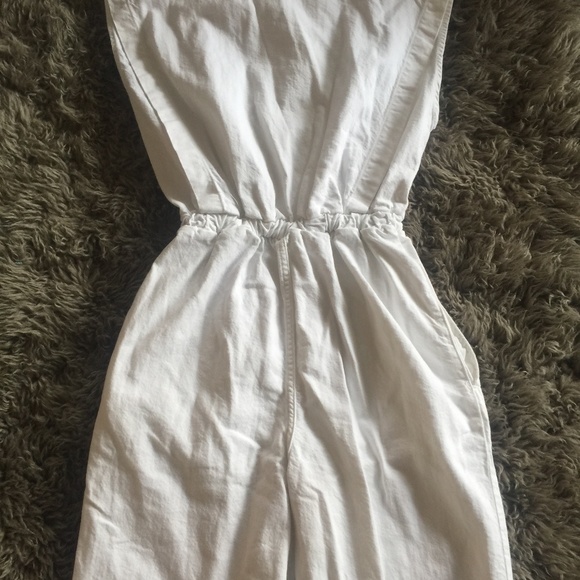 Zara White Sleeveless Jumpsuit - Picture 7 of 8